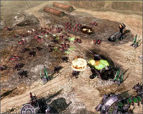 Przeciwnik podda się po zrównaniu z ziemią placu budowy. - Akt 1 - Powstanie w Rio - Command & Conquer 3: Gniew Kanea - poradnik do gry