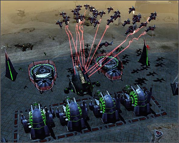 Śmigłowce Jad w ataku na bazę Marciona. - Akt 1 - Przekonaj go... - Command & Conquer 3: Gniew Kanea - poradnik do gry