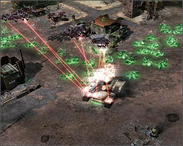 Jednostka MARV posiada świetny pancerz i nawet kilkadziesiąt śmigłowców ma problem ze zniszczeniem czołgu. - Akt 2 - Nadejście MARV - Command & Conquer 3: Gniew Kanea - poradnik do gry