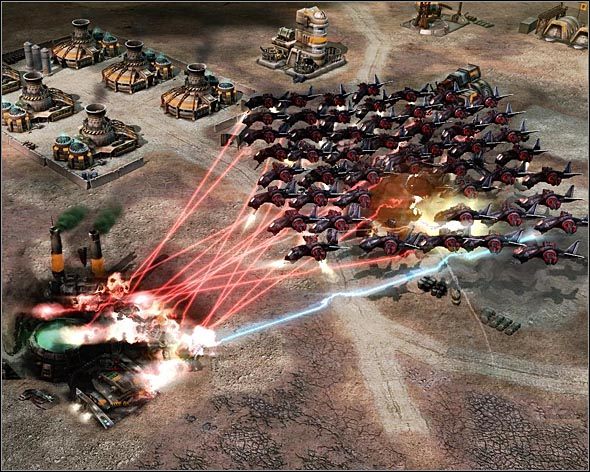 Takiej chmarze śmigłowców nie oprze się żaden wrogi budynek. - Akt 2 - Nadejście MARV - Command & Conquer 3: Gniew Kanea - poradnik do gry