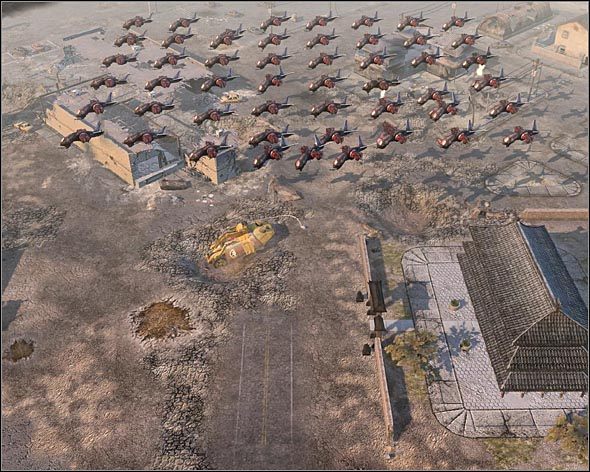 W trakcie ewakuacji MCV dobrze jest trzymać w pobliżu pojazdu jednostki wojskowe, np. śmigłowce - Akt 2 - Tacitus Interruptus - Command & Conquer 3: Gniew Kanea - poradnik do gry