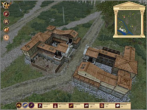 Gdzieś daleko na południe od miasta, zbudowane i w pełni obsadzone strzelnice łucznicze - Etap IV | Budujemy miasto w Imperium Romanum - Imperium Romanum - poradnik do gry