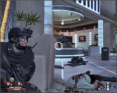 Skieruj się do wejścia, gdyż tu nie pojawią się już nowi przeciwnicy - Penthouse (cz.6) | Akt 5 - Teatr | Rainbow Six Vegas 2 - Tom Clancys Rainbow Six Vegas 2 - poradnik do gry