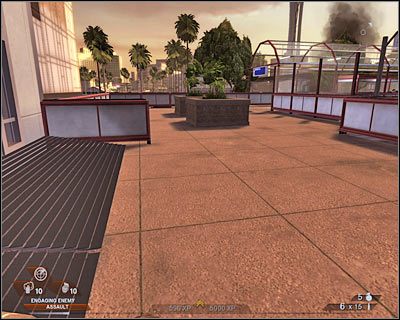 W pierwszej kolejności pozbądź się operatorów dwu stanowisk maszynowych (screen) - Kolejka (cz.1) | Akt 4 - Centrum konferencyjne | Rainbow Six Vegas 2 - Tom Clancys Rainbow Six Vegas 2 - poradnik do gry