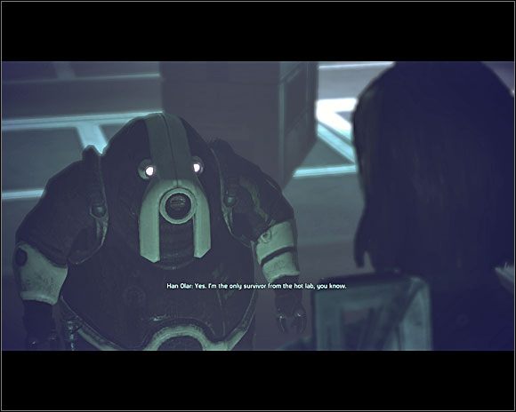 Podchodzimy do strażnika (NOV12-2 ) i rozmawiamy z nim - [7. Noveria] 4. Stacja Szczelinowa i underlaby (Zadania cz.1) - Mass Effect - PC - poradnik do gry