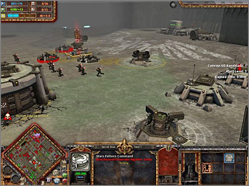 Kwatera główna w północnym narożniku mapy, główny cel tego scenariusza - KAURAVA I (1B) DUSSALA PRECINCT | Kampania - Warhammer 40,000: Dawn of War - Soulstorm - poradnik do gry