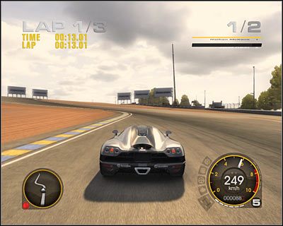 Po przejechaniu kilku stosunkowo łatwych zakrętów znajdziesz się na wyjątkowo długiej prostej (screen) - Global Racing League - Prestige - Head 2 Head | Global Racing League - Race Driver: GRID - poradnik do gry