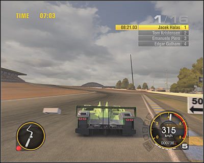 2) Kolejne zakręty bywają dość trudne, szczególnie pokazany na screenie lewy łuk - Le Mans 24 Hours (cz.1) | Le Mans 24 Hours | Race Driver GRID - Race Driver: GRID - poradnik do gry