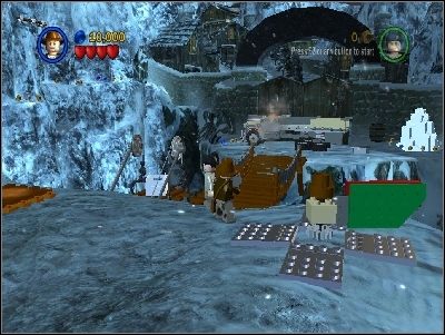 Zbuduj z klocków dźwignię i przepchnij ją, co zbuduje most - Chapter 2 - Into the Mountains (cz.3) - Poszukiwacze Zaginionej Arki - LEGO Indiana Jones: The Original Adventures - poradnik do gry