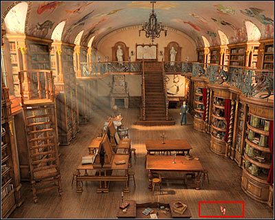 Kliknij teraz na pokazanej na screenie zasłonie, a odsłonisz sobie dostęp do ukrytej konstrukcji - Biblioteka uniwersytecka (cz.1) | Wiedeń | Dracula Początek - Dracula: Początek - poradnik do gry