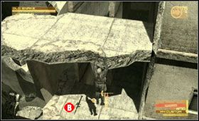Zabierz amunicję [A] i zawiśnij na krawędzi - Middle Eastern - Urban Ruins | Akt pierwszy Metal Gear Solid 4 - Metal Gear Solid 4: Guns of the Patriots - poradnik do gry