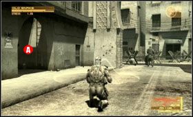 Przeszukaj dokładnie dach, a znajdziesz wyrzutnię pocisków przeciwpancernych Javelin - Middle East - Crescent Meridian | Akt pierwszy Metal Gear Solid 4 - Metal Gear Solid 4: Guns of the Patriots - poradnik do gry