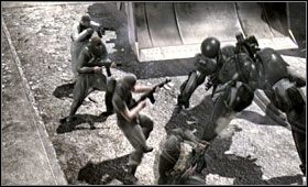 Przejdź dookoła budynku i zeskocz - Middle East - Crescent Meridian | Akt pierwszy Metal Gear Solid 4 - Metal Gear Solid 4: Guns of the Patriots - poradnik do gry