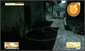 Tuż po zejściu niżej uważaj na żołnierza, który nadejdzie z prawej strony - South America - Cove Valley Village | Akt drugi Metal Gear Solid 4 - Metal Gear Solid 4: Guns of the Patriots - poradnik do gry