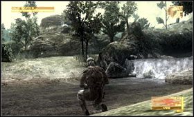 Kawałek dalej zobaczysz porzuconą chusteczkę [A] i czekającego na Ciebie snajpera - South America - Mountain Trail | Akt drugi Metal Gear Solid 4 - Metal Gear Solid 4: Guns of the Patriots - poradnik do gry
