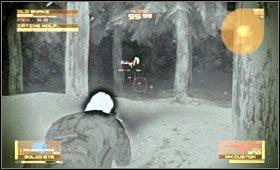 Przeciwnik w zamieci śnieżnej jest dosyć trudny do wytropienia - Alaska - Snowfield & Communications Tower | Akt czwarty Metal Gear Solid 4 - Metal Gear Solid 4: Guns of the Patriots - poradnik do gry