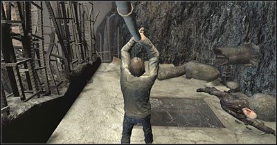 Dobrze byłoby wybrać teraz z inwentarza pistolet - Scena 2 - W dół szczeliny (cz.1) | Epizod 3 Alone in the Dark - Alone in the Dark - poradnik do gry