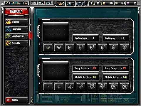 Inwestowanie w logistykę floty sprowadza się w praktyce do zwiększania limitu jednostek i okrętów liniowych - Logistyka floty | Sins of a Solar Empire Grzechy Imperium Słońca - Sins of a Solar Empire: Grzechy Imperium Słońca - poradnik do gry