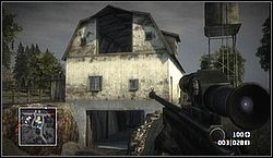 Druga jest w stodole, na którą się natkniesz tuż po strąceniu helikoptera - Złoto do odnalezienia - Crossing Over | Kampania | Battlefield Bad Company - Battlefield: Bad Company - poradnik do gry