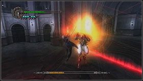 Angelo Agnus nie jest tak trudny jak poprzedni boss - wystarczy, że będziesz go agresywnie atakował, a gdy straci siły, użyjesz Bustera - [Mission 09] For you | Devil May Cry 4 - Devil May Cry 4 - poradnik do gry