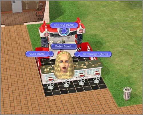Spożywanie posiłków w parku nie jest problemem. - [Otoczenie] Parcele publiczne - Najciekawsze parcele publiczne - The Sims 2: Osiedlowe życie - oficjalny polski poradnik - poradnik do gry