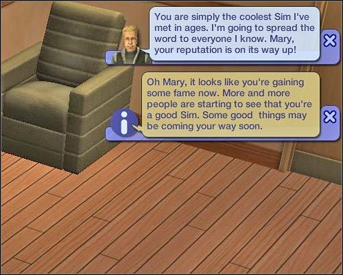 Sąsiedzi niejednokrotnie dadzą Ci znać o zadowoleniu i sympatii wobec Twojego mieszkańca. - [Simy] Najważniejsze nowości - Reputacja | The Sims 2 Osiedlowe Życie - The Sims 2: Osiedlowe życie - oficjalny polski poradnik - poradnik do gry