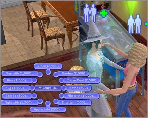 Lista możliwych akcji jest całkiem pokaźna. - [Simy] Najważniejsze nowości - Wpływanie na zachowania innych Simów - The Sims 2: Osiedlowe życie - oficjalny polski poradnik - poradnik do gry