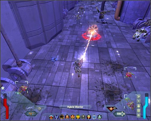 Sukcesywnie przesuwaj się na wschód, eliminując kolejne grupy hybryd - Gantry - Questy (cz.1) | Poziom 27 w Space Siege - Space Siege - poradnik do gry