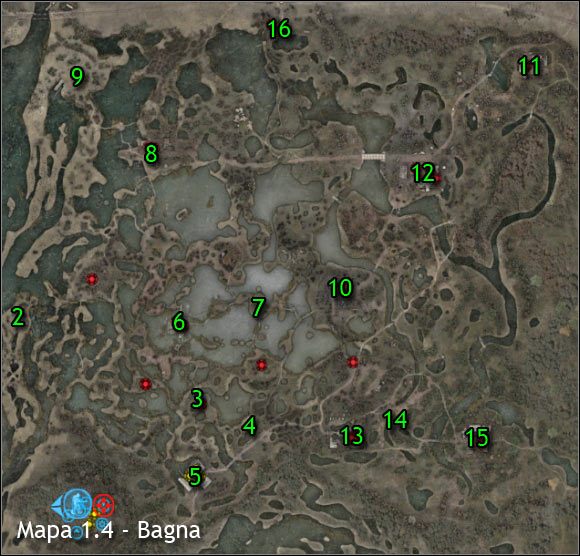 Najważniejsi NPC na mapie (kolor czerwony) - Mapy szczegółowe (cz.1) | Bagna | Stalker Czyste Niebo - S.T.A.L.K.E.R.: Czyste Niebo - poradnik do gry