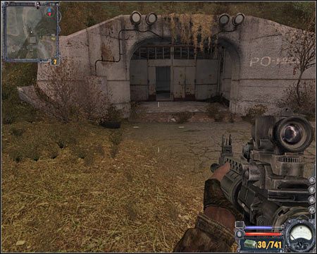4) Główna brama - Początkowo przejście to jest zablokowane - Mapa szczegółowa (cz.2) | Czerwony Las | Stalker Czyste Niebo - S.T.A.L.K.E.R.: Czyste Niebo - poradnik do gry