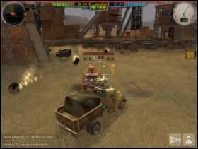 Po krótkiej rozmowie z brygadzistą Eddiem (popijającym toksyczne napoje w barze) okazało się, że bandyci atakują górników - ci poprosili mnie o pomoc - Prawdziwy ojciec | Przygoda | Hard Truck Apocalypse - Hard Truck: Apocalypse - poradnik do gry