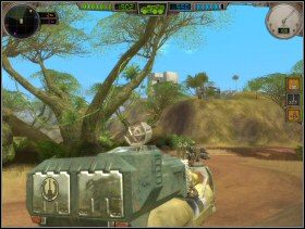 Gdy wyjechałem spod skał, od razu skręciłem w prawo i ominąwszy murek, pojechałem dalej szutrowaną drogą, która zaprowadziła mnie do kolejnej strefy - Morskie wrota i druidzi | Przygoda | Hard Truck Apocalypse - Hard Truck: Apocalypse - poradnik do gry