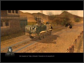 Na miejscu pogadałem z werbownikiem Hankiem, który opowiedział mi nieco o wojnie - Wolne miasta i bandyci (1) | Przygoda | Hard Truck Apocalypse - Hard Truck: Apocalypse - poradnik do gry