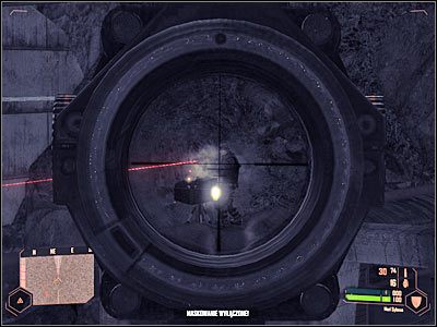 Spokojnie odczekaj teraz, aż w pełni zregeneruje Ci się pasek zbroi - Zlokalizowanie pociągu | Misja 5 | Crysis Warhead - Crysis: Warhead - poradnik do gry