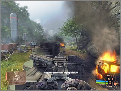 Wbrew ponagleniom ze strony sojusznika sterującego myśliwcem VTOL, nie musisz się tu wcale śpieszyć - Unieruchomienie pociągu | Misja 6 | Crysis Warhead - Crysis: Warhead - poradnik do gry