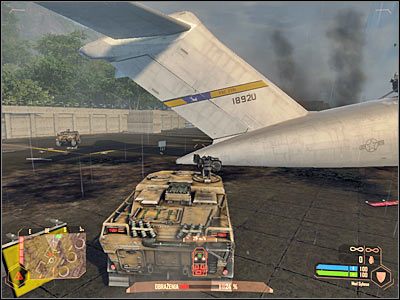 W dalszym ciągu podążaj na południe, czyli w stronę wieży stanowiącej główny cel misji - Nawiązanie łączności z samolotem | Misja 7 | Crysis Warhead - Crysis: Warhead - poradnik do gry