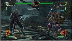 Przeciwnicy: Raphael (Soul Gauge Damage C), Marienbard (Nullify Ring Out C), Jacqueline (Nullify Ring Out C) - Yoshimitsu - Story - Soulcalibur IV - poradnik do gry