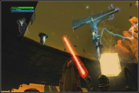 W tej części poziomu ukryte są także dwa holocrony - Misja 02 - Raxus Prime (cz.2) - Star Wars: The Force Unleashed - poradnik do gry