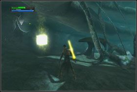 Po pierwszych, niezbyt przyjemnych kontaktach z Felucianami wejdziesz do olbrzymiej, pionowej jaskini - Misja 03 - Felucia (cz.1) - Star Wars: The Force Unleashed - poradnik do gry