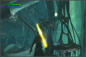 Czwarty (Unstable Red Light Saber Crystal) tuż przed wyjściem z jaskini - Misja 03 - Felucia (cz.1) - Star Wars: The Force Unleashed - poradnik do gry