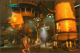 Na zewnątrz zwróć uwagę na umieszczone po bokach rampy kontenery wypełnione karbonitem - Misja 05 - Cloud City - Star Wars: The Force Unleashed - poradnik do gry