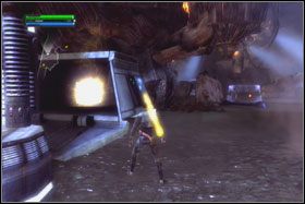Staraj się także uwalniać uwięzionych w metalowych kontenerach wookich - Misja 06 - Imperial Kashyyyk (cz.2) - Star Wars: The Force Unleashed - poradnik do gry