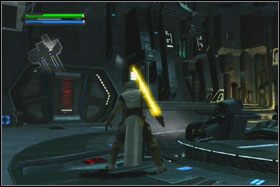 W bocznych pomieszczeniach tuby czeka Cię walka ze szturmowcami, w tym z tymi, wyposażonymi w miotacze ognia - Misja 09 - Death Star (cz.1) - Star Wars: The Force Unleashed - poradnik do gry