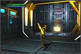 Zaraz po załadowaniu kolejnej części poziomu za dwoma następnymi śluzami znajdziesz holocrony - Misja 09 - Death Star (cz.1) - Star Wars: The Force Unleashed - poradnik do gry