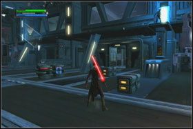Obok bariery jest jeszcze inny holocron - Misja 01 - TIE Fighter Factory (cz.3) - Star Wars: The Force Unleashed - poradnik do gry