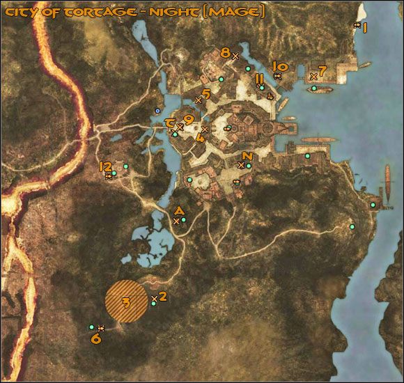 4 - City of Tortage - Night (Soldier, Priest, Rogue, Mage) | Mapa - Age of Conan: Hyborian Adventures - pierwsze kroki - poradnik do gry