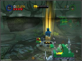 Z rozwalonych klocków zmontuj buldożer, po czym zniszcz fontannę - A Poisonous Appointment (cz.1) | Heros Episode 1 | LEGO Batman The Videogame - LEGO Batman: The Videogame - poradnik do gry