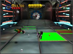 W tym pomieszczeniu musisz nacisnąć wszystkie kolorowe pola, by otworzyły się drzwi na końcu - The Face-Off (cz.3) | Heros Episode 1 | LEGO Batman The Videogame - LEGO Batman: The Videogame - poradnik do gry