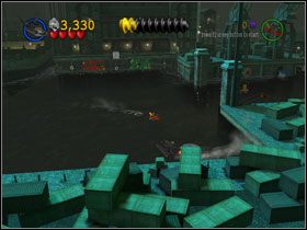 Zaczep Bat-łodzią minę i nakieruj ją na srebrną bramę, by dostać się do drugiej lokacji - Batboat Battle (cz.1) | Heros Episode 2 | LEGO Batman The Videogame - LEGO Batman: The Videogame - poradnik do gry