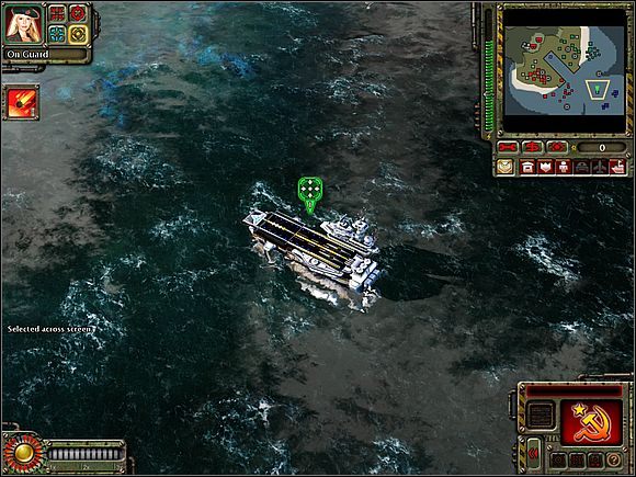 Emisariusz przypłynie na pokładzie lotniskowca. - Wyspa Wielkanocna - Opis przejścia (cz.1) - Sowieci - Command & Conquer: Red Alert 3 - poradnik do gry